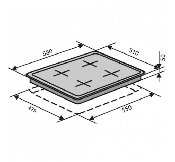 Варильна панель VENTOLUX HG640-B2 CS (WH)