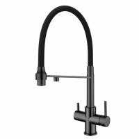 Кухонний змішувач FABIANO FKM 3143 Black Steel