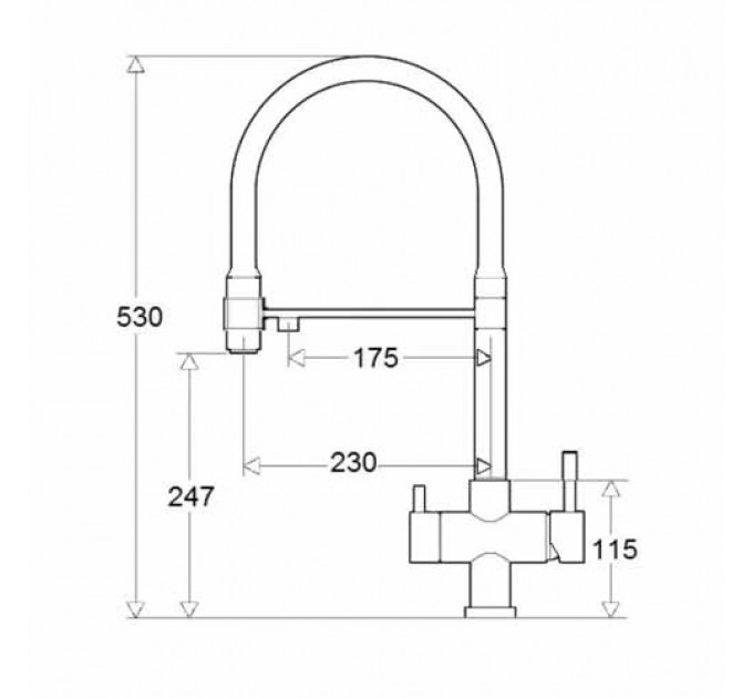 Кухонний змішувач FABIANO FKM 3143 Black Steel