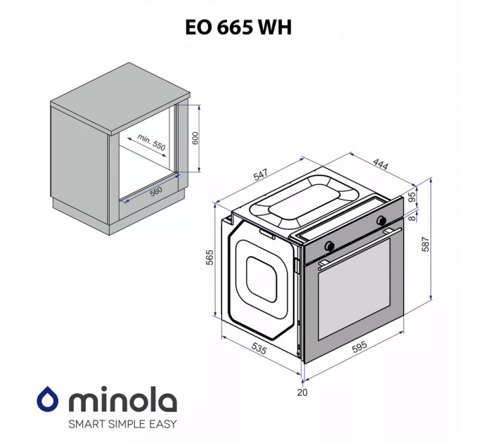 Духова шафа MINOLA EO665WH