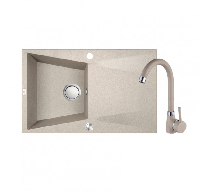 Кухонна мийка LAVEO GRENADA beige+зм