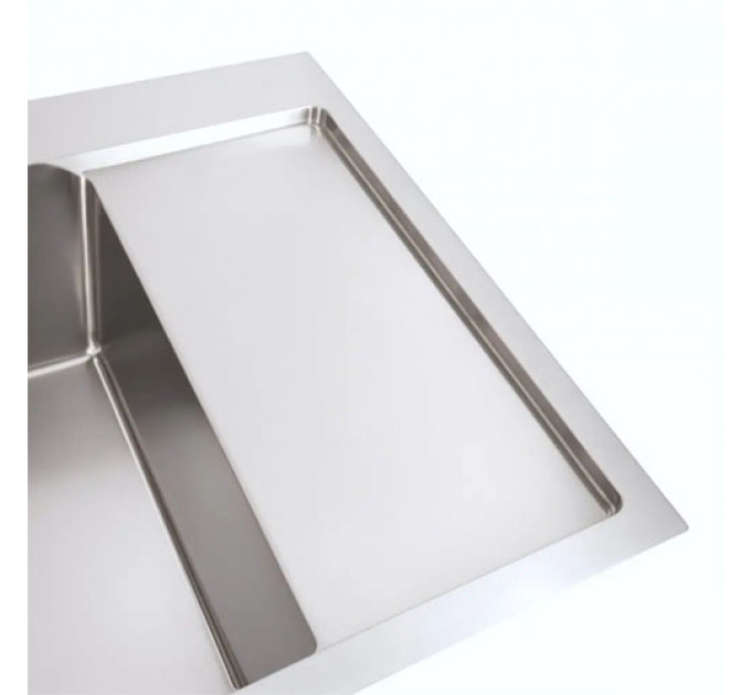 Кухонна мийка PLATINUM 65*50 L Handmade (квадратний сифон 3,0/1,0)