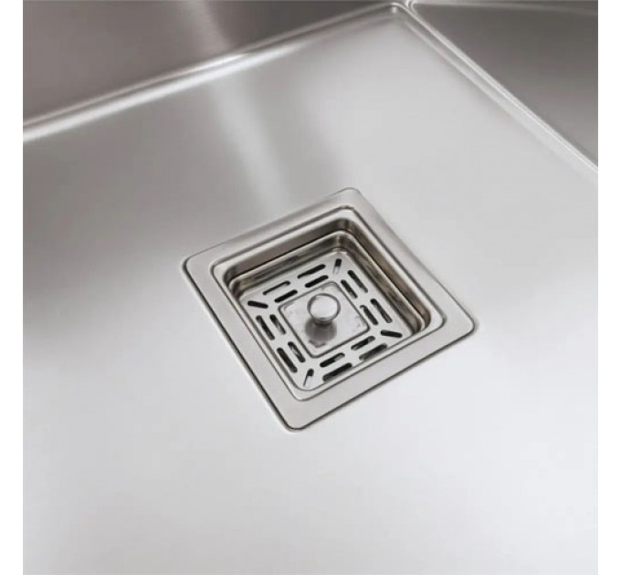 Кухонна мийка PLATINUM 65*50 L Handmade (квадратний сифон 3,0/1,0)