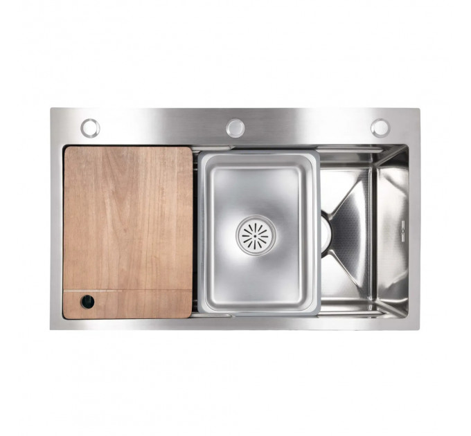 Кухонна мийка LIDZ H7545 Decor Honeycomb 3.0/1.0