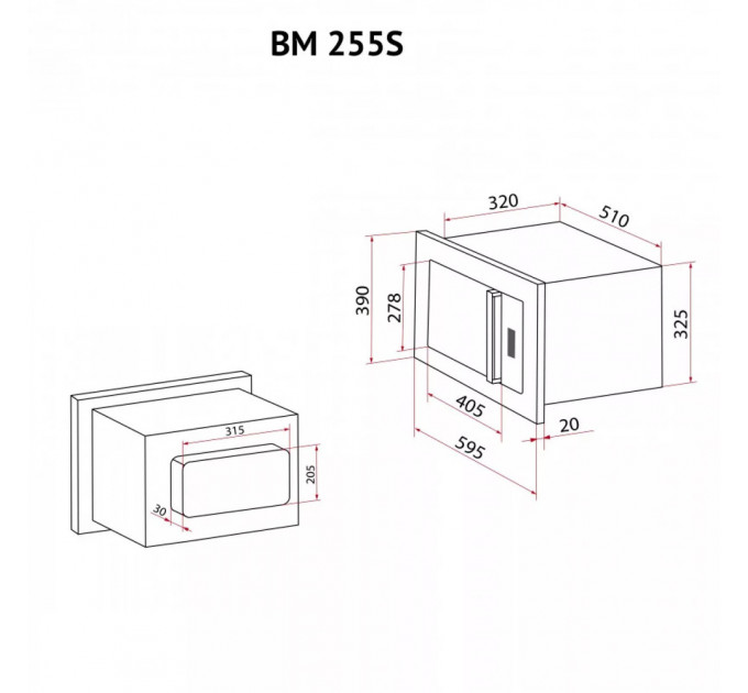 Мікрохвильова піч PERFELLI BM 255S GLB