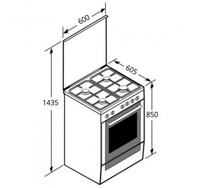 Плита VENTOLUX GE 6060 ES 3F (WH)