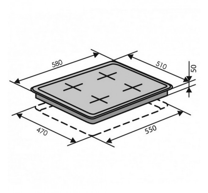 Варильна панель VENTOLUX HSF640-D2 CS (WH)