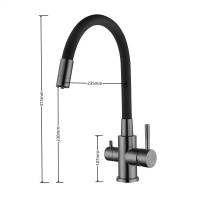 Кухонний змішувач VENTOLUX KFFPW 14 PVD BK/BK