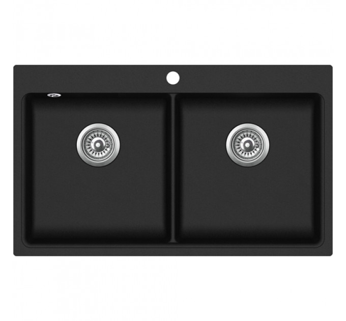 Кухонна мийка AQUASANITA MAGNA SQM 200AW-601 Black metallic