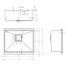 Кухонна мийка FABIANO Quadro Center 54 Celldecor Nano Graphite