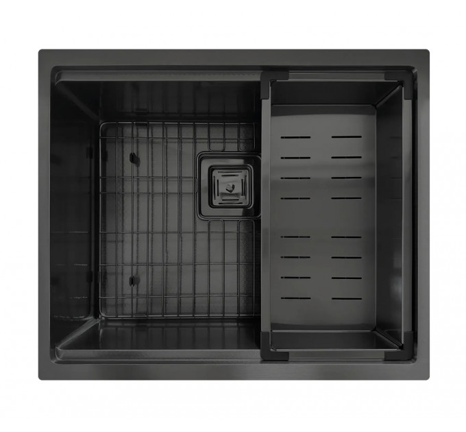 Кухонна мийка FABIANO Quadro Center 54 Celldecor Nano Graphite