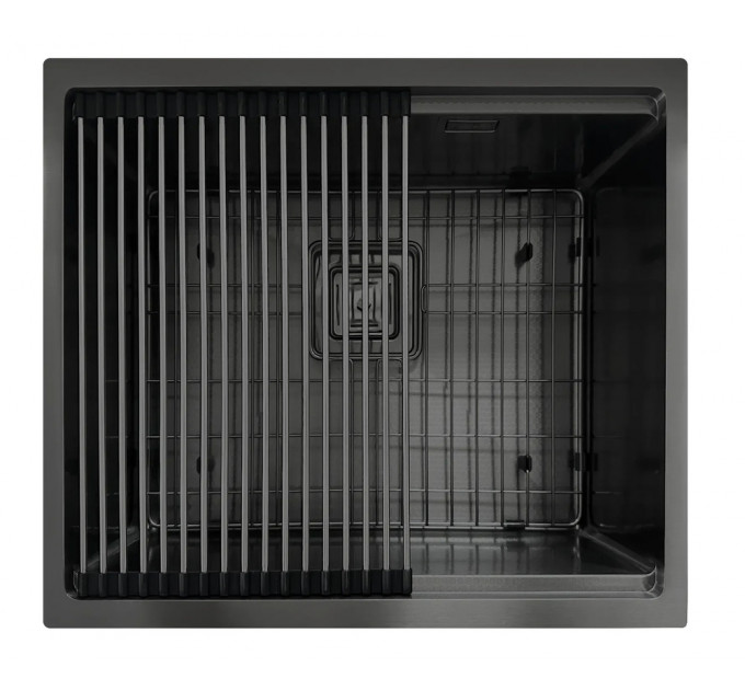Кухонна мийка FABIANO Quadro Center 54 Celldecor Nano Graphite