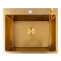 Кухонна мийка VALESO 60*50 PVD GOLD Handmade DECOR (3.0/.08)