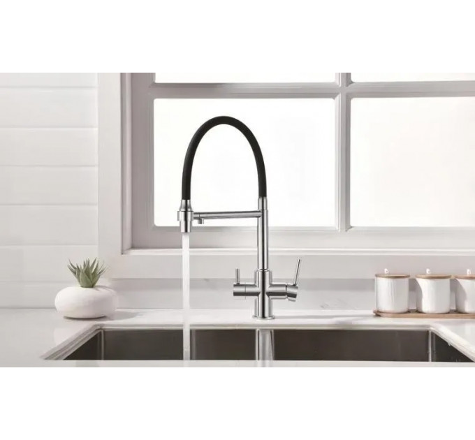 Кухонний змішувач FABIANO FKM 31.43 Inox Black