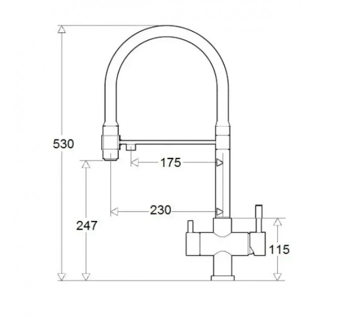 Кухонний змішувач FABIANO FKM 31.43 Inox Black
