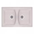 Кухонна мийка FOSTO Fosto 79x50 SGA-800 (персик) подвiйна