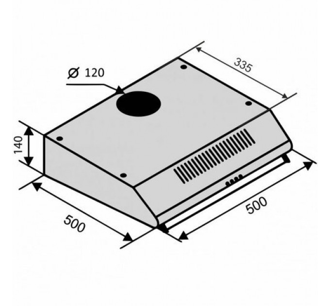 Витяжка VENTOLUХ ROMA 50 INOX LUX