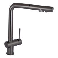 Кухонний змішувач Q-TAP Rozcesti QTROZ367GMB45942 Gunmetal Black PVD