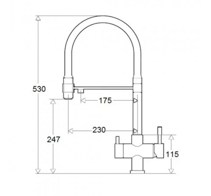 Кухонний змішувач FABIANO FKM 3143 Nano Gold
