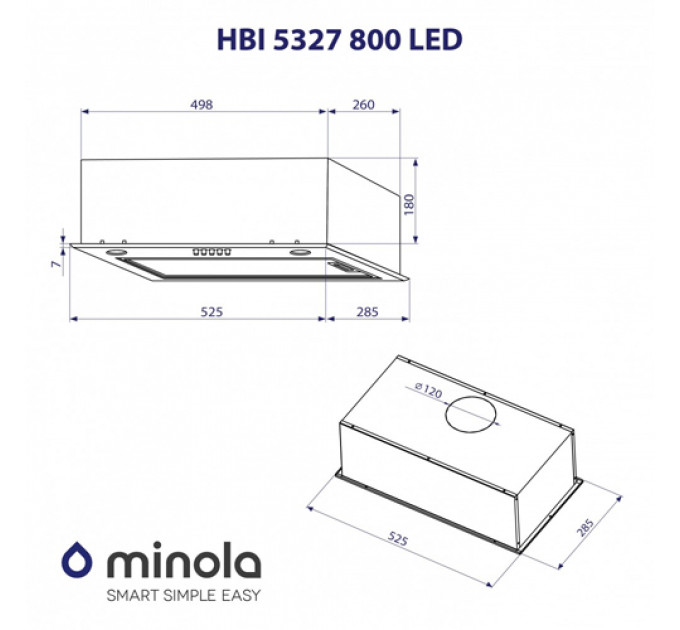 Витяжка MINOLA HBI5327I800LED