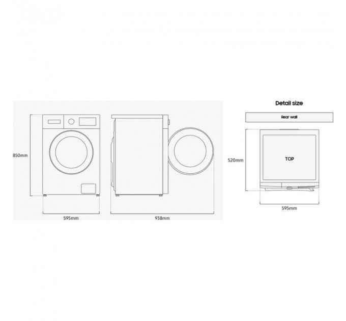 Пральна машина SAMSUNG WW90FG3M05TWLF