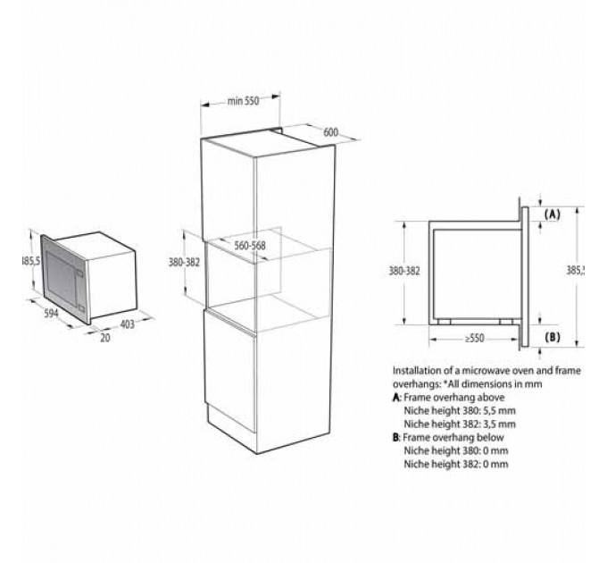 Мікрохвильова піч GORENJE BMI251SG3BG