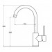 Кухонний змішувач AQUASANITA 5523-202 alumetal