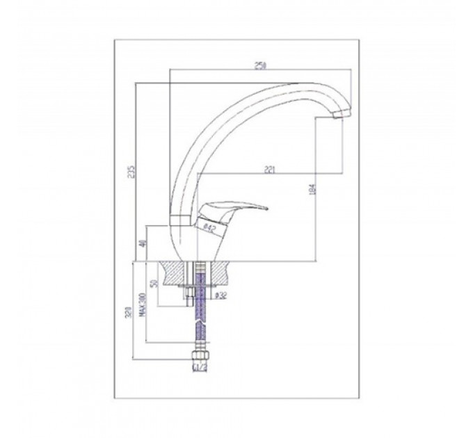 Кухонний змішувач K-INOX INGA BKN 467 D beig