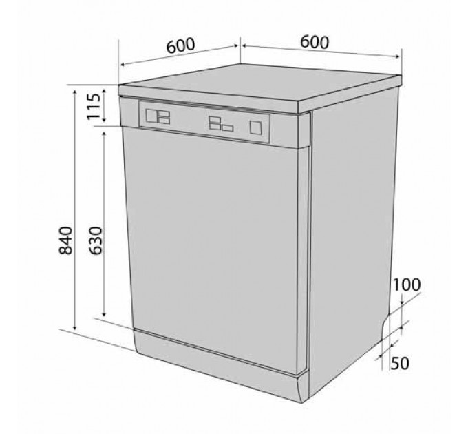 Посудомийна машина VENTOLUX DWT6004 NA FS