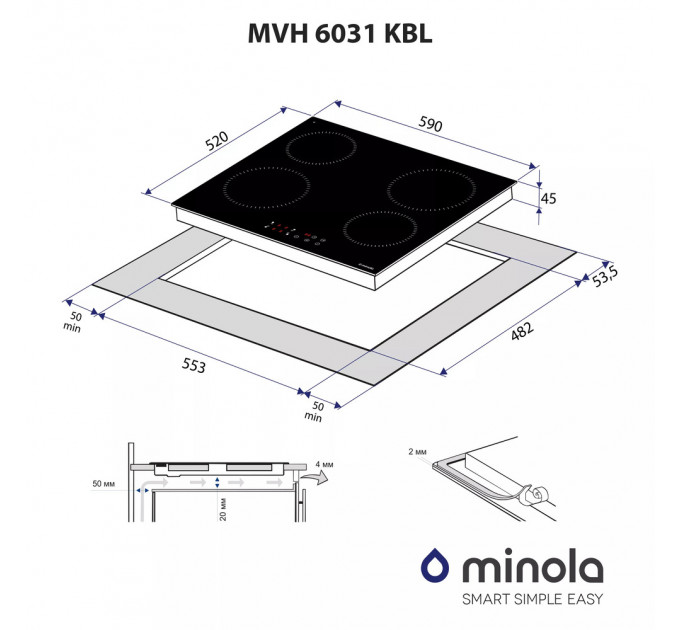 Варильна поверхня MINOLA MVH 6031 KBL