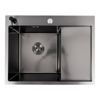Кухонна мийка VALESO CM 65*50 L DECOR PVD чорна Valeso Handmade (3.0/0.8)