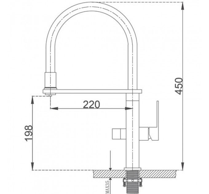 Кухонний змішувач FABIANO FKM 3120 Inox