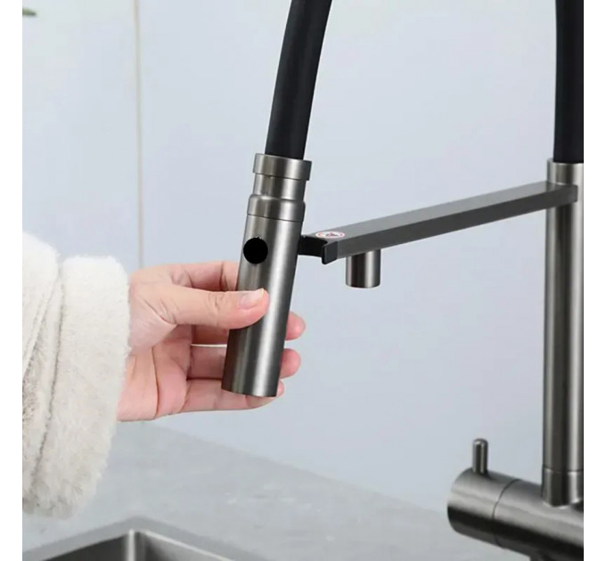 Кухонний змішувач FABIANO FKM 3130 Black Steel