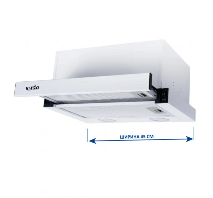 Витяжка VENTOLUX GARDA 45 WH (700) LED