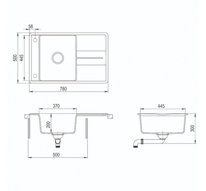 Кухонна мийка AQUASANITA BELLA SQB 101AW-710 Alba