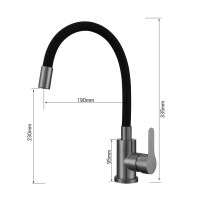 Кухонний змішувач VENTOLUX KFF04 PVD BK/BK