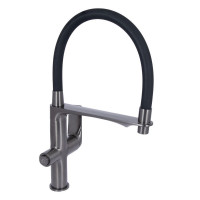 Кухонний змішувач Q-TAP Vlasta New QTVLA364GMB45649 Gunmetal Black PVD
