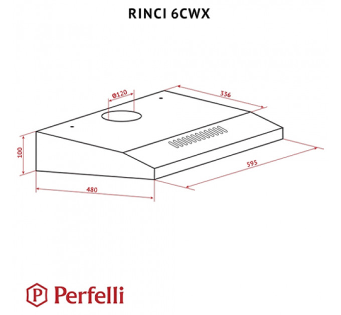 Витяжка PERFELLI RINCI 6CWX BIANCO