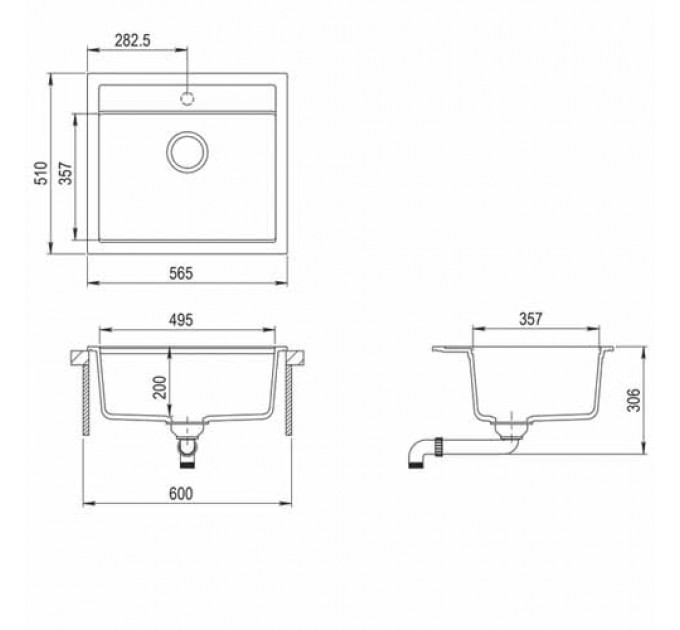 Кухонна мийка AQUASANITA QUADRO SQQ 100W-202 Alumetalic