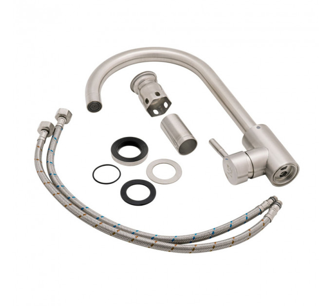 Кухонний змішувач LIDZ Aria 015F (k35) LDARI015FNKS21689 Nickel