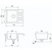 Кухонна мийка AQUASANITA NOTA SQ-102AW-601 black metallic