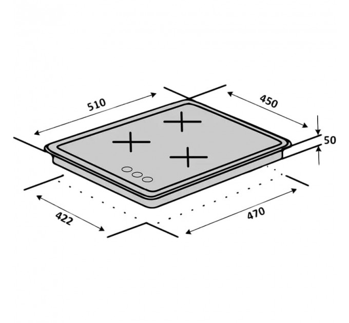 Варильна поверхня VENTOLUX HG430 L7G CEST (WH)