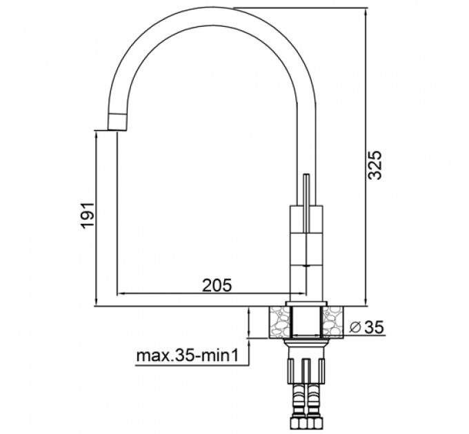 Кухонний змішувач FABIANO FKM 50 SS Cream