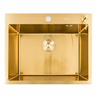 Кухонна мийка VALESO 60*50 PVD Gold Handmade (сифон круглий,3,0/0,8)