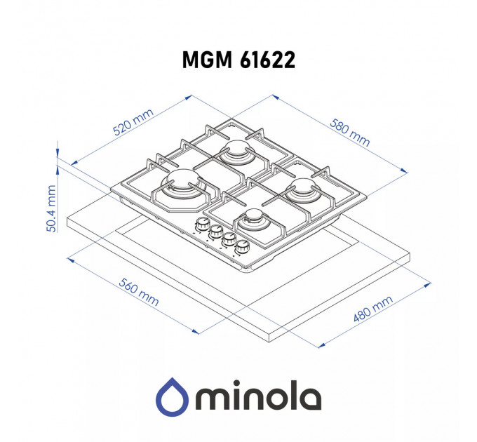 Варильна поверхня MINOLA MGM 61622 BL